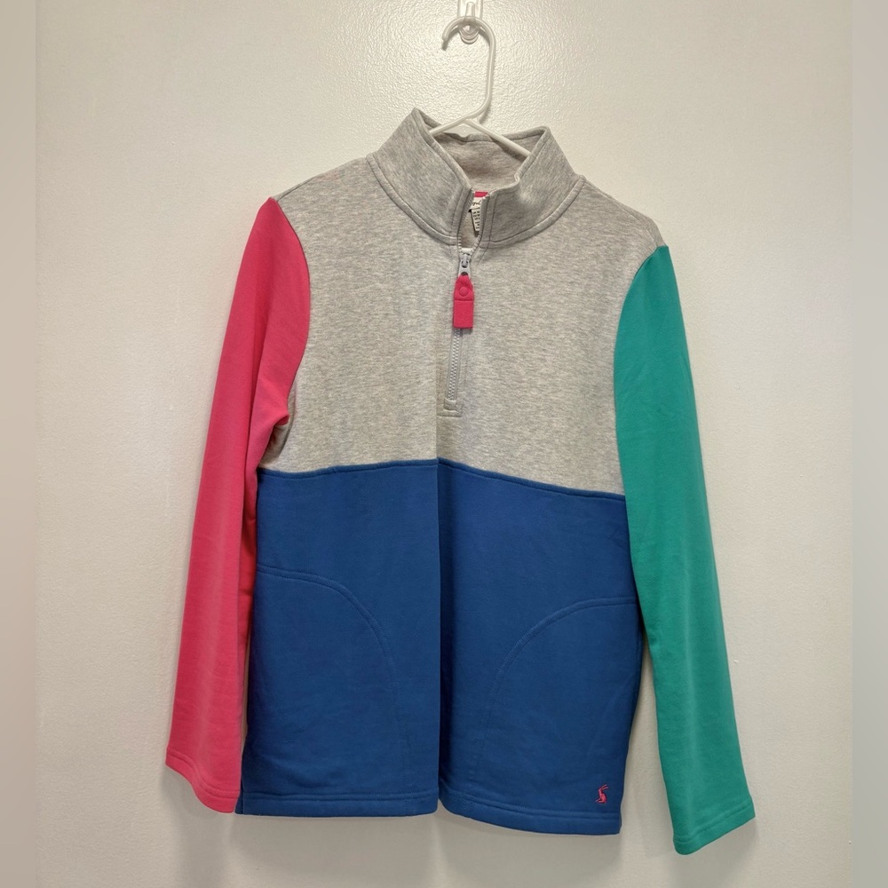 Joules Colorblock Sweatshirt - Gray, Pink, Blue, Green